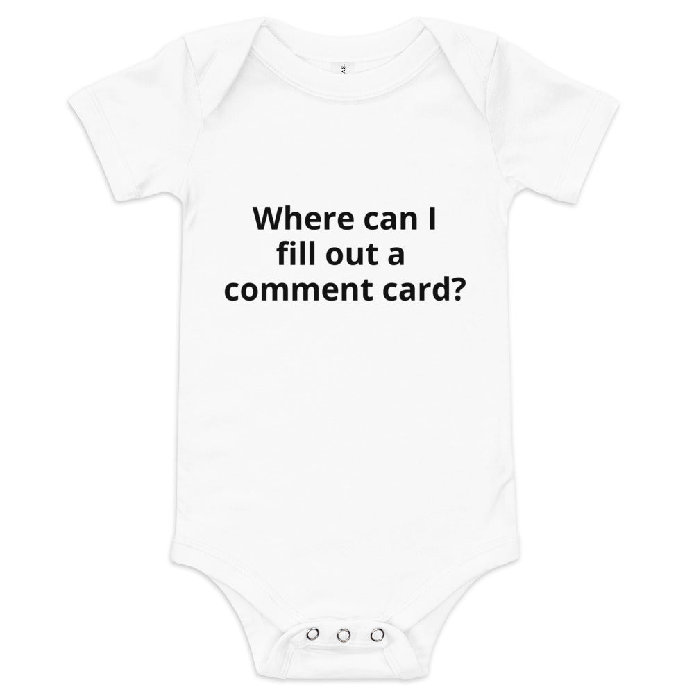 Baby Comment Card | Baby Onesie | dAdventure - dAdventure