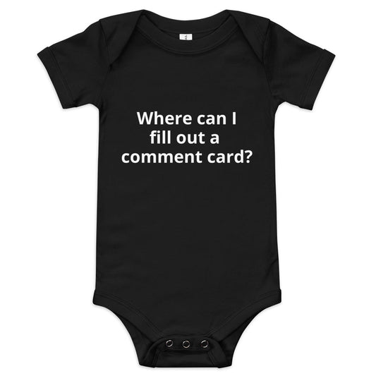 Baby Comment Card | Baby Onesie | dAdventure - dAdventure